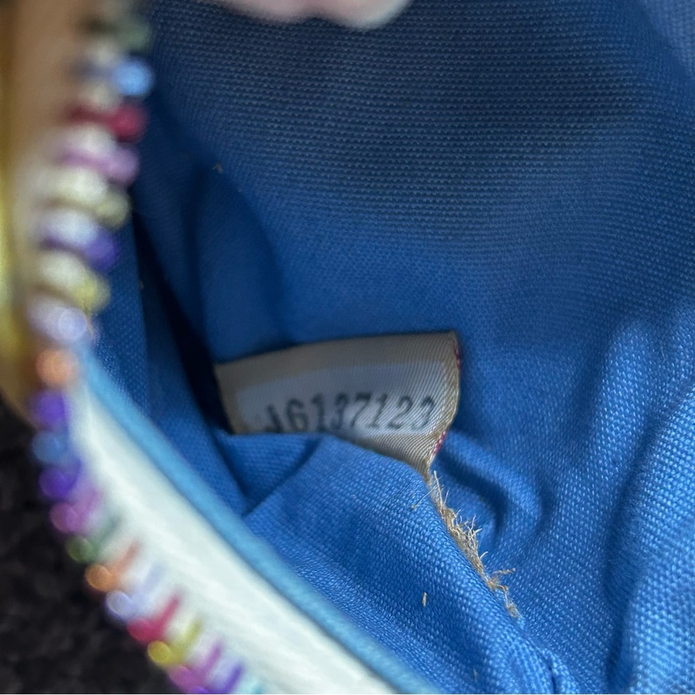 Dooney & Bourke Itsy Bitsy Ivory Multi-Color Monogram MIni Handbag. - Picture 8 of 8